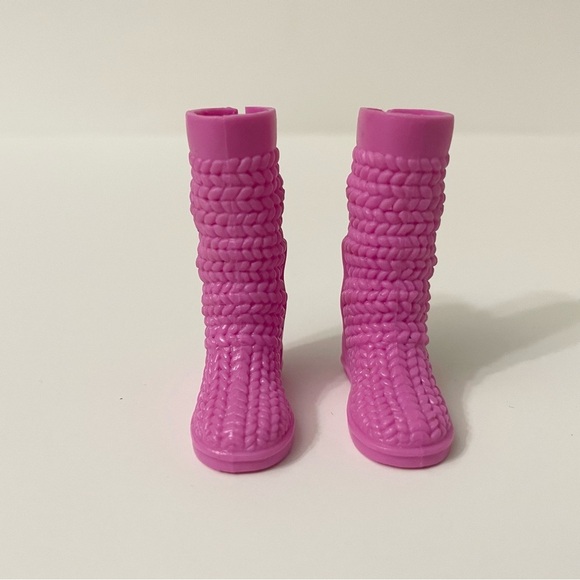 Vintage Mattel Barbie Cable Knit Pattern Boots - Picture 2 of 9